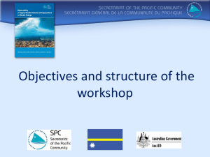 Objectives and structure of the workshop
