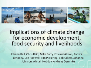 Implications of climate change for economic development, food security and livelihoods