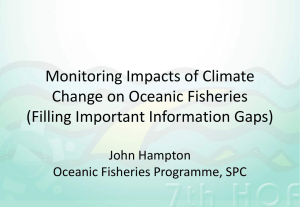 Monitoring Impacts of Climate Change on Oceanic Fisheries (Filling Important Information Gaps)