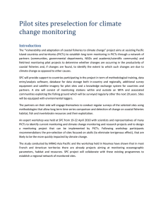 Pilot sites preselection for climate change monitoring Introduction