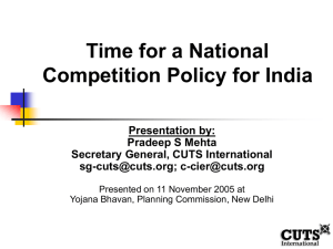 Time for a National Competition Policy for India