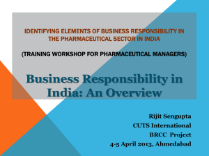 Business Responsibility in India: An Overview IDENTIFYING ELEMENTS OF BUSINESS RESPONSIBILITY IN