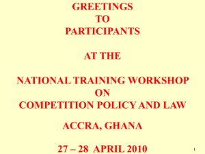 GREETINGS TO PARTICIPANTS AT THE