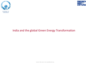India and the global Green Energy Transformation  ECONOMY OF TOMORROW