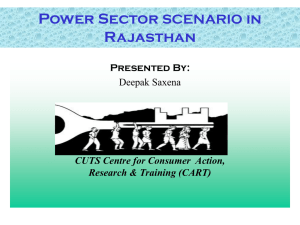 Power Sector in Rajasthan SCENARIO