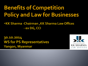 Benefits of Competition Policy and Law for Businesses