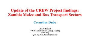 Update of the CREW Project findings: Cornelius Dube CREW Project