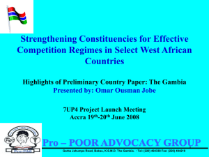 Strengthening Constituencies for Effective Competition Regimes in Select West African Countries
