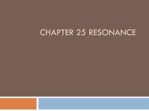 CHAPTER 25 RESONANCE