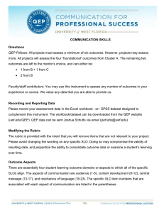 more. All projects will assess the four “foundational” outcomes from... outcomes are left to the mentor’s choice, and can either... COMMUNICATION SKILLS