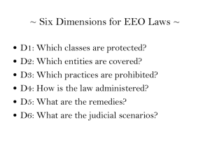~ Six Dimensions for EEO Laws ~