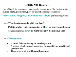 ~ Title VII Basics ~