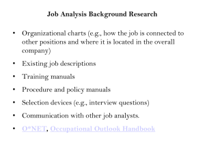 Job Analysis Background Research