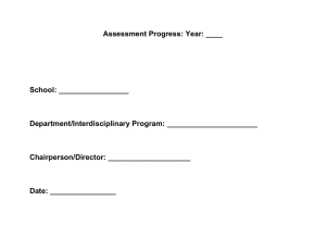 School: _________________ Department/Interdisciplinary Program: ______________________ Chairperson/Director: ____________________