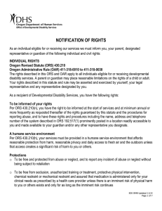 NOTIFICATION OF RIGHTS