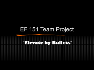 EF 151 Team Project “ Elevate by Bullets