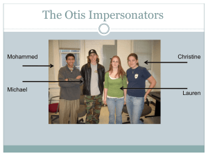 The Otis Impersonators Mohammed Christine Michael