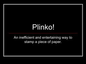 Plinko! An inefficient and entertaining way to stamp a piece of paper.