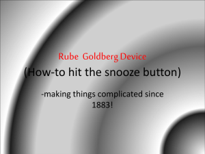 Rube  Goldberg Device (How-to hit the snooze button) 1883!