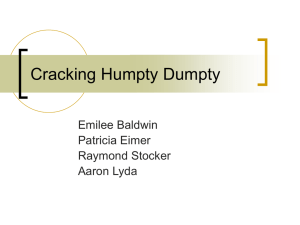 Cracking Humpty Dumpty Emilee Baldwin Patricia Eimer Raymond Stocker