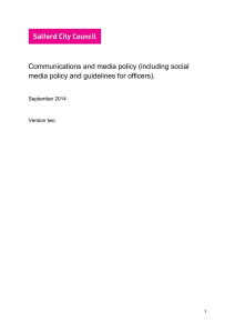 Communications and media policy (including social September 2014