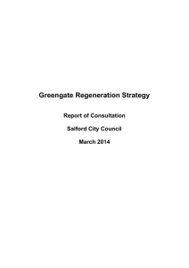 Greengate Regeneration Strategy Report of Consultation Salford City Council