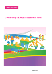 Community impact assessment form Page 1 of 15