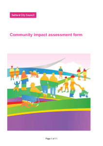 Community impact assessment form Page 1 of 11