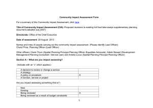 click document (adopted July 2007) Community Impact Assessment Form