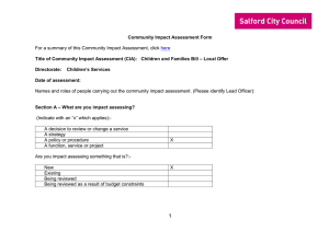 click Community Impact Assessment Form – Local Offer