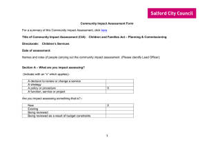 click Community Impact Assessment Form – Planning &amp; Commissioning