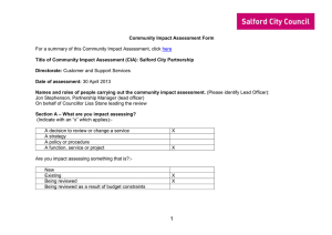 click Community Impact Assessment Form