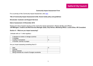 click Community Impact Assessment Form