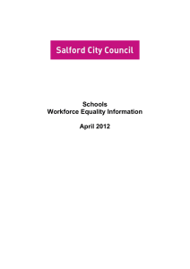 Schools Workforce Equality Information April 2012
