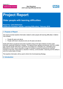 Project Report  Older people with learning difficulties
