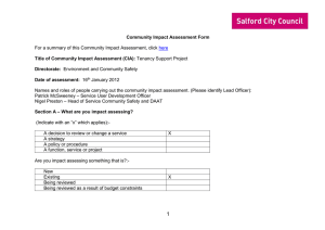 click Community Impact Assessment Form Title of Community Impact Assessment (CIA):