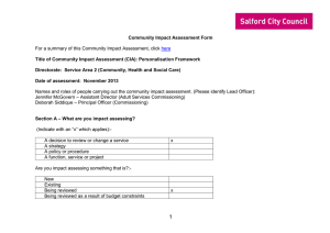 click Community Impact Assessment Form