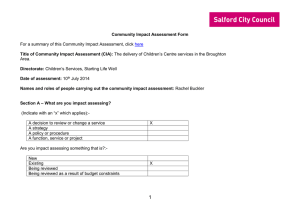 click The delivery of Children’s Centre services in the Broughton Area.