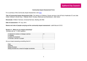 click The delivery of Children’s Centre services in the St Paul’s... ’s Centre Area – Walkden North, Worsley, Ellenbrook and Boothstown....