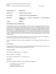 PLANNING &amp; TRANSPORTATION REGULATORY PANEL PART I 22nd May 2003