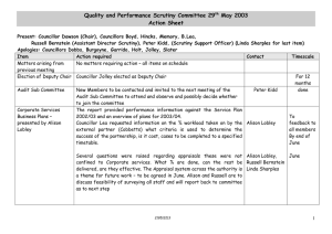 Quality and Performance Scrutiny Committee 29 May 2003 Action Sheet