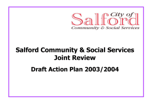 Salford Community &amp; Social Services Joint Review Draft Action Plan 2003/2004