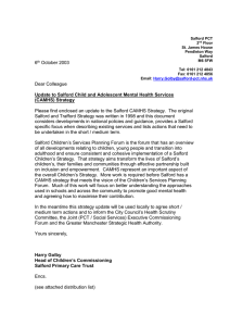 Update to Salford Child and Adolescent Mental Health Services (CAMHS) Strategy 6