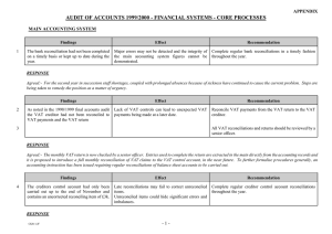 AUDIT OF ACCOUNTS 1999/2000 - FINANCIAL SYSTEMS - CORE PROCESSES  APPENDIX