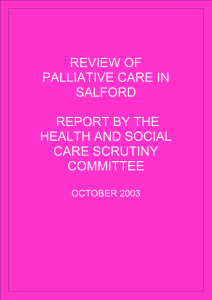 REVIEW OF PALLIATIVE CARE IN SALFORD