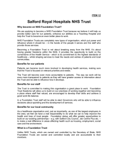 Salford Royal Hospitals NHS Trust ITEM 12