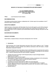 ITEM NO.  REPORT OF THE HEAD OF REGENERATION AND IMPROVEMENT