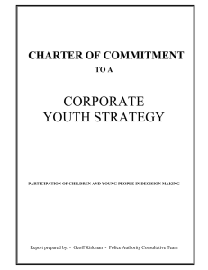 CORPORATE YOUTH STRATEGY  CHARTER OF COMMITMENT