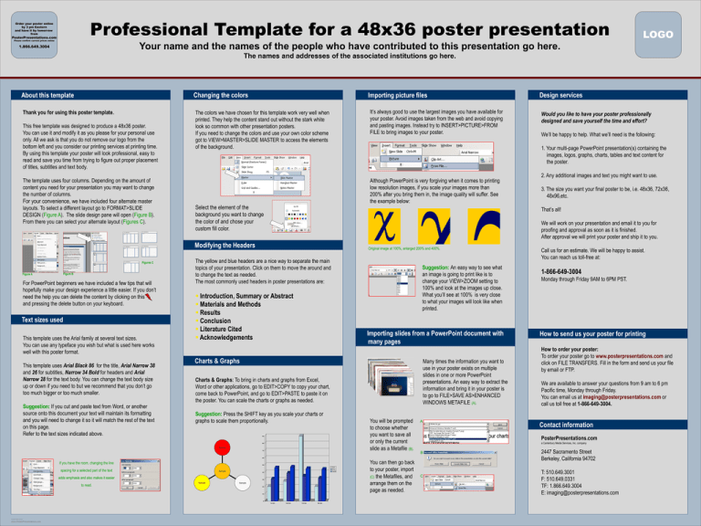 template for poster presentation 48x36