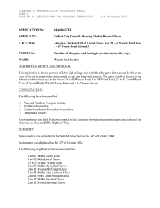 PLANNING &amp; TRANSPORTATION REGULATORY PANEL PART I 4th November 2004